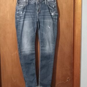 Silver Girlfriend Jeans for Women Distressed